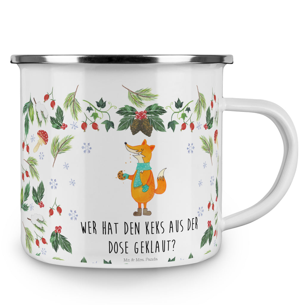 Camping Emaille Tasse Fuchs Keksdose Campingtasse, Trinkbecher, Metalltasse, Outdoor Tasse, Emaille Trinkbecher, Blechtasse Outdoor, Emaille Campingbecher, Edelstahl Trinkbecher, Metalltasse für Camping, Kaffee Blechtasse, Camping Tasse Metall, Winter, Weihnachten, Weihnachtsdeko, Nikolaus, Advent, Heiligabend, Wintermotiv