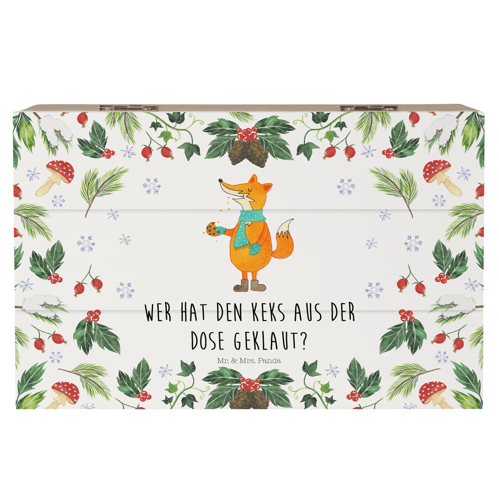 Holzkiste Fuchs Keksdose Holzkiste, Kiste, Schatzkiste, Truhe, Schatulle, XXL, Erinnerungsbox, Erinnerungskiste, Dekokiste, Aufbewahrungsbox, Winter, Weihnachten, Weihnachtsdeko, Nikolaus, Advent, Heiligabend, Wintermotiv