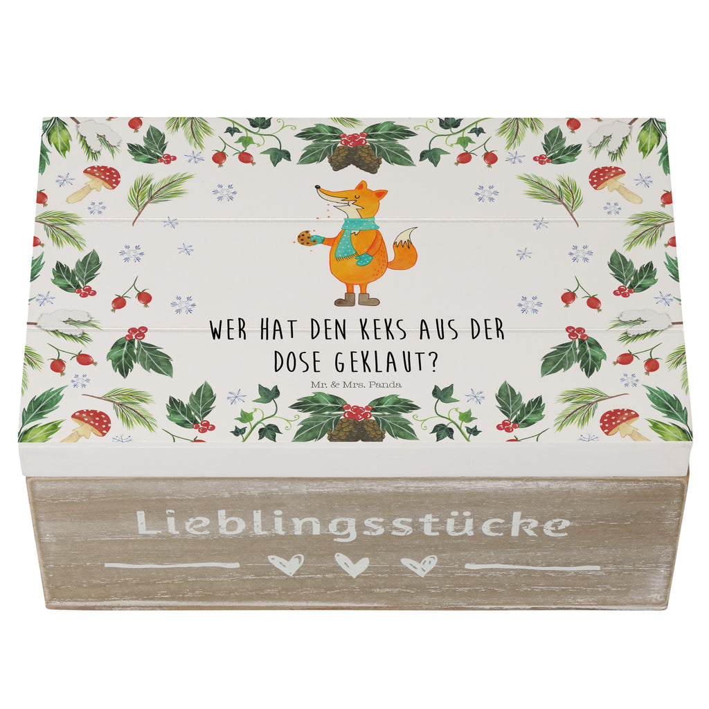 Holzkiste Fuchs Keksdose Holzkiste, Kiste, Schatzkiste, Truhe, Schatulle, XXL, Erinnerungsbox, Erinnerungskiste, Dekokiste, Aufbewahrungsbox, Winter, Weihnachten, Weihnachtsdeko, Nikolaus, Advent, Heiligabend, Wintermotiv