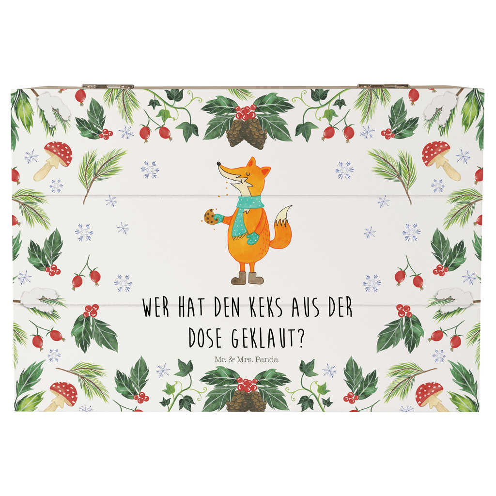 Holzkiste Fuchs Keksdose Holzkiste, Kiste, Schatzkiste, Truhe, Schatulle, XXL, Erinnerungsbox, Erinnerungskiste, Dekokiste, Aufbewahrungsbox, Winter, Weihnachten, Weihnachtsdeko, Nikolaus, Advent, Heiligabend, Wintermotiv