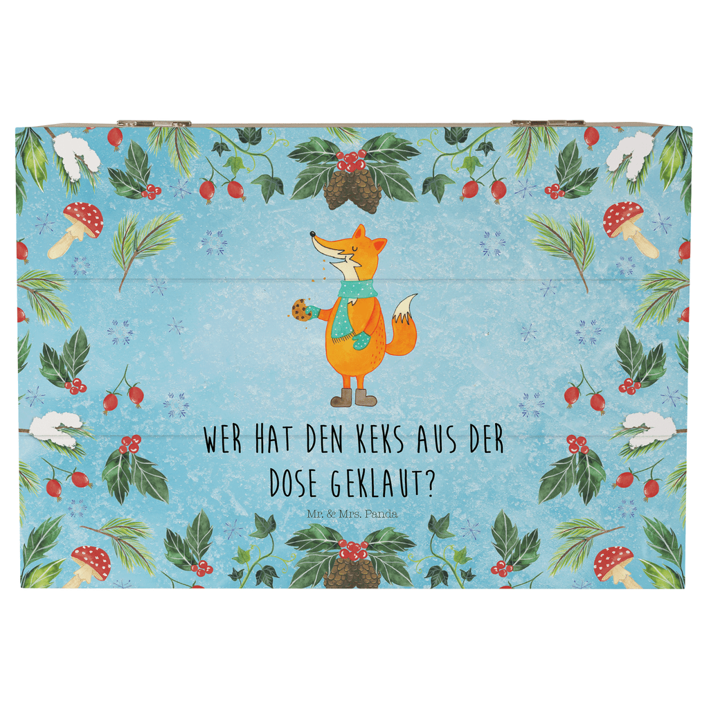 Holzkiste Fuchs Keksdose Holzkiste, Kiste, Schatzkiste, Truhe, Schatulle, XXL, Erinnerungsbox, Erinnerungskiste, Dekokiste, Aufbewahrungsbox, Winter, Weihnachten, Weihnachtsdeko, Nikolaus, Advent, Heiligabend, Wintermotiv