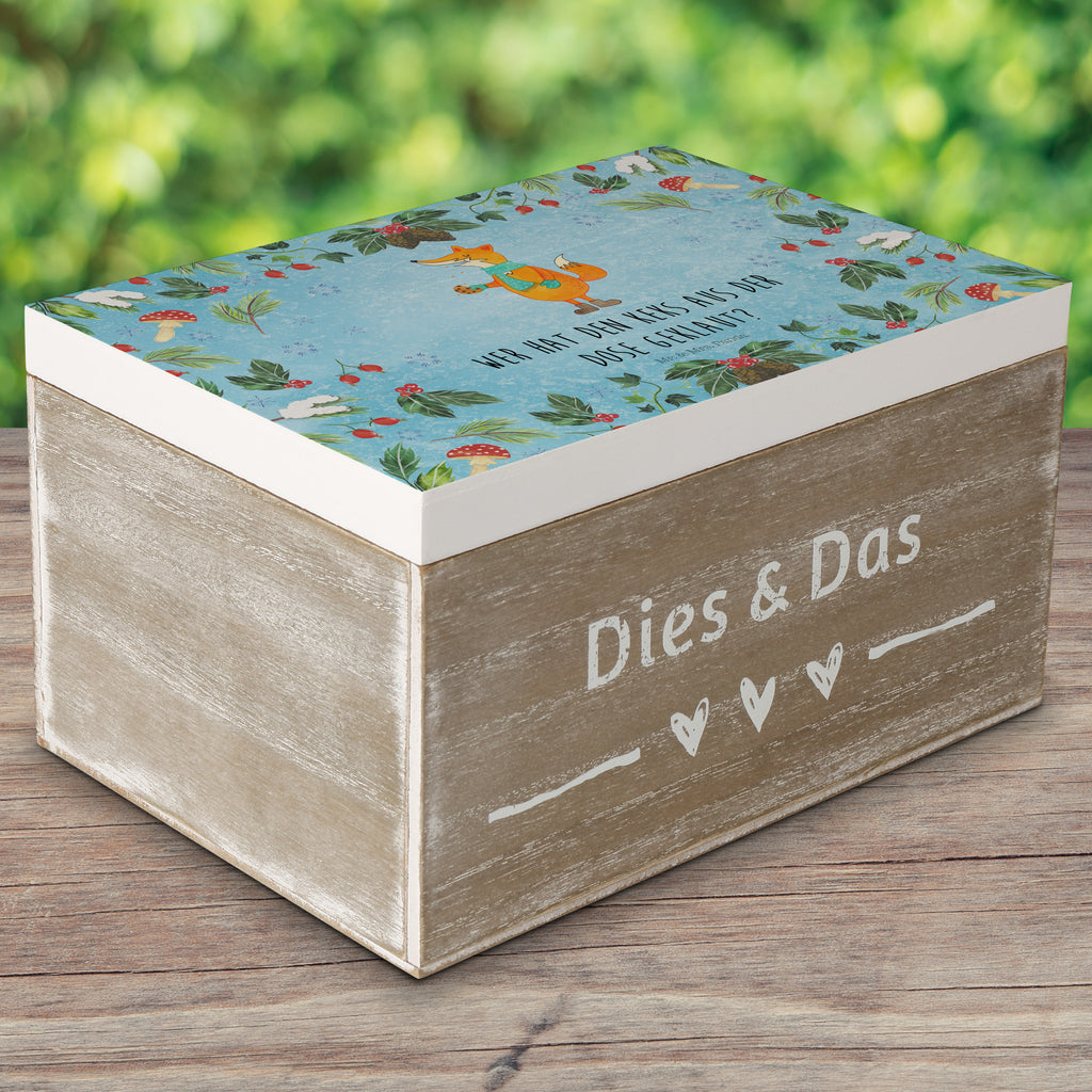 Holzkiste Fuchs Keksdose Holzkiste, Kiste, Schatzkiste, Truhe, Schatulle, XXL, Erinnerungsbox, Erinnerungskiste, Dekokiste, Aufbewahrungsbox, Winter, Weihnachten, Weihnachtsdeko, Nikolaus, Advent, Heiligabend, Wintermotiv