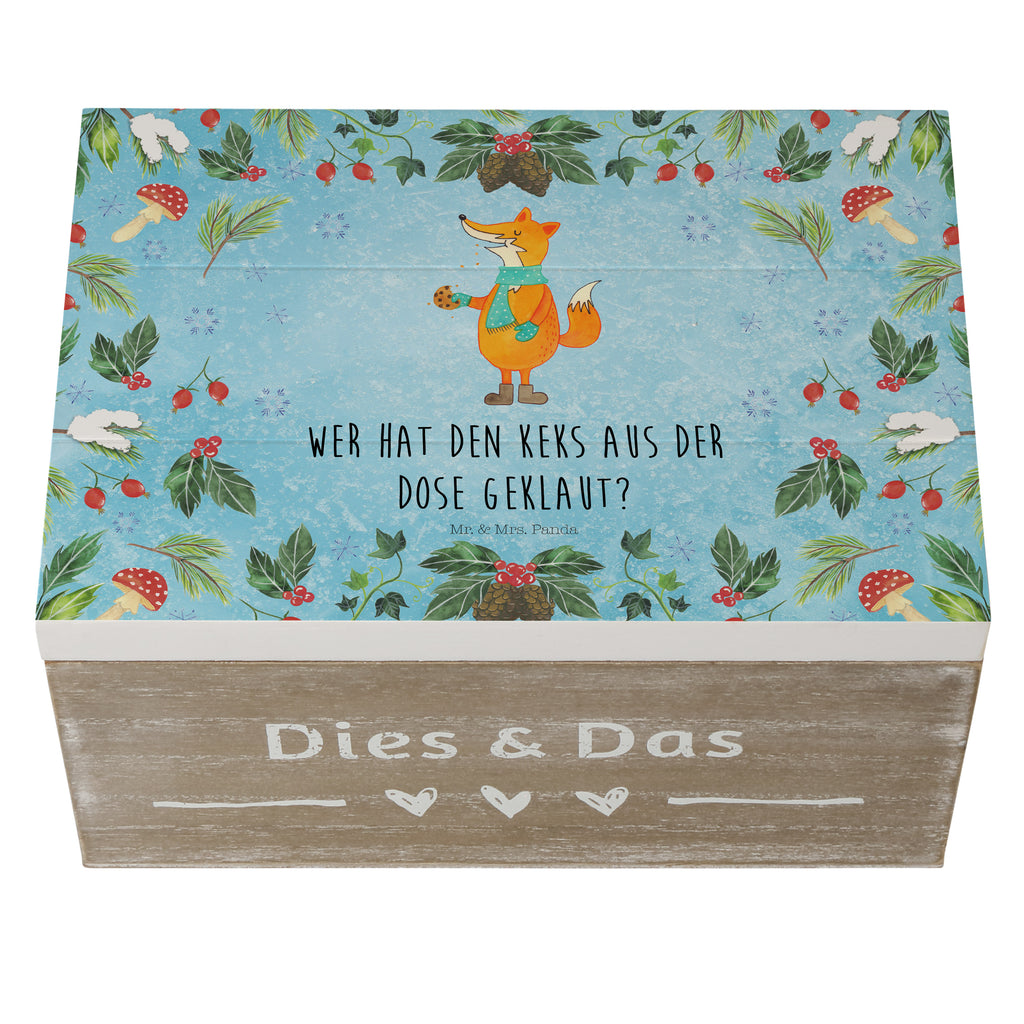Holzkiste Fuchs Keksdose Holzkiste, Kiste, Schatzkiste, Truhe, Schatulle, XXL, Erinnerungsbox, Erinnerungskiste, Dekokiste, Aufbewahrungsbox, Winter, Weihnachten, Weihnachtsdeko, Nikolaus, Advent, Heiligabend, Wintermotiv