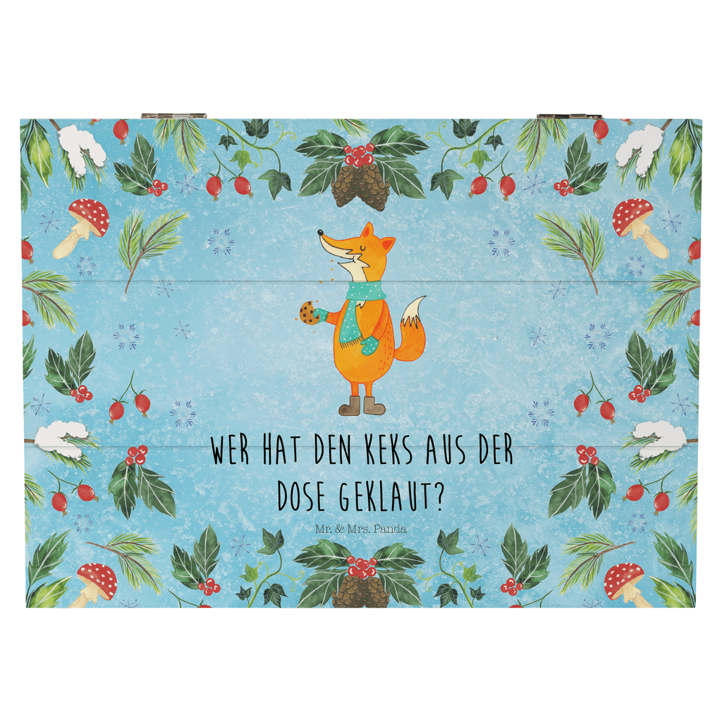 Holzkiste Fuchs Keksdose Holzkiste, Kiste, Schatzkiste, Truhe, Schatulle, XXL, Erinnerungsbox, Erinnerungskiste, Dekokiste, Aufbewahrungsbox, Winter, Weihnachten, Weihnachtsdeko, Nikolaus, Advent, Heiligabend, Wintermotiv