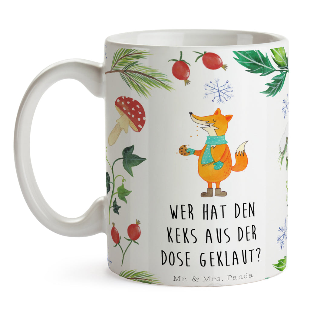 Tasse Fuchs Keksdose  Becher, Kaffeetasse, Kaffeebecher, Tee, Frühstück, Büro  Winter, Weihnachten, Weihnachtsdeko, Nikolaus, Advent, Heiligabend, Wintermotiv