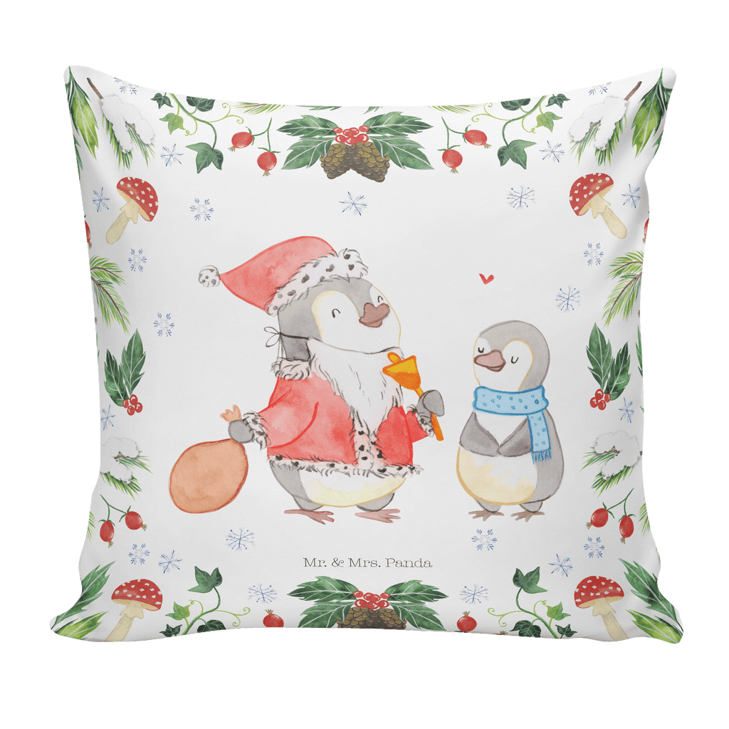 40x40 Kissen Pinguin Wunschliste Kissenhülle, Kopfkissen, Sofakissen, Dekokissen, Motivkissen, Winter, Weihnachten, Weihnachtsdeko, Nikolaus, Advent, Heiligabend, Wintermotiv