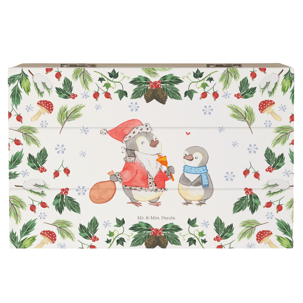 Holzkiste Pinguin Wunschliste Holzkiste, Kiste, Schatzkiste, Truhe, Schatulle, XXL, Erinnerungsbox, Erinnerungskiste, Dekokiste, Aufbewahrungsbox, Winter, Weihnachten, Weihnachtsdeko, Nikolaus, Advent, Heiligabend, Wintermotiv