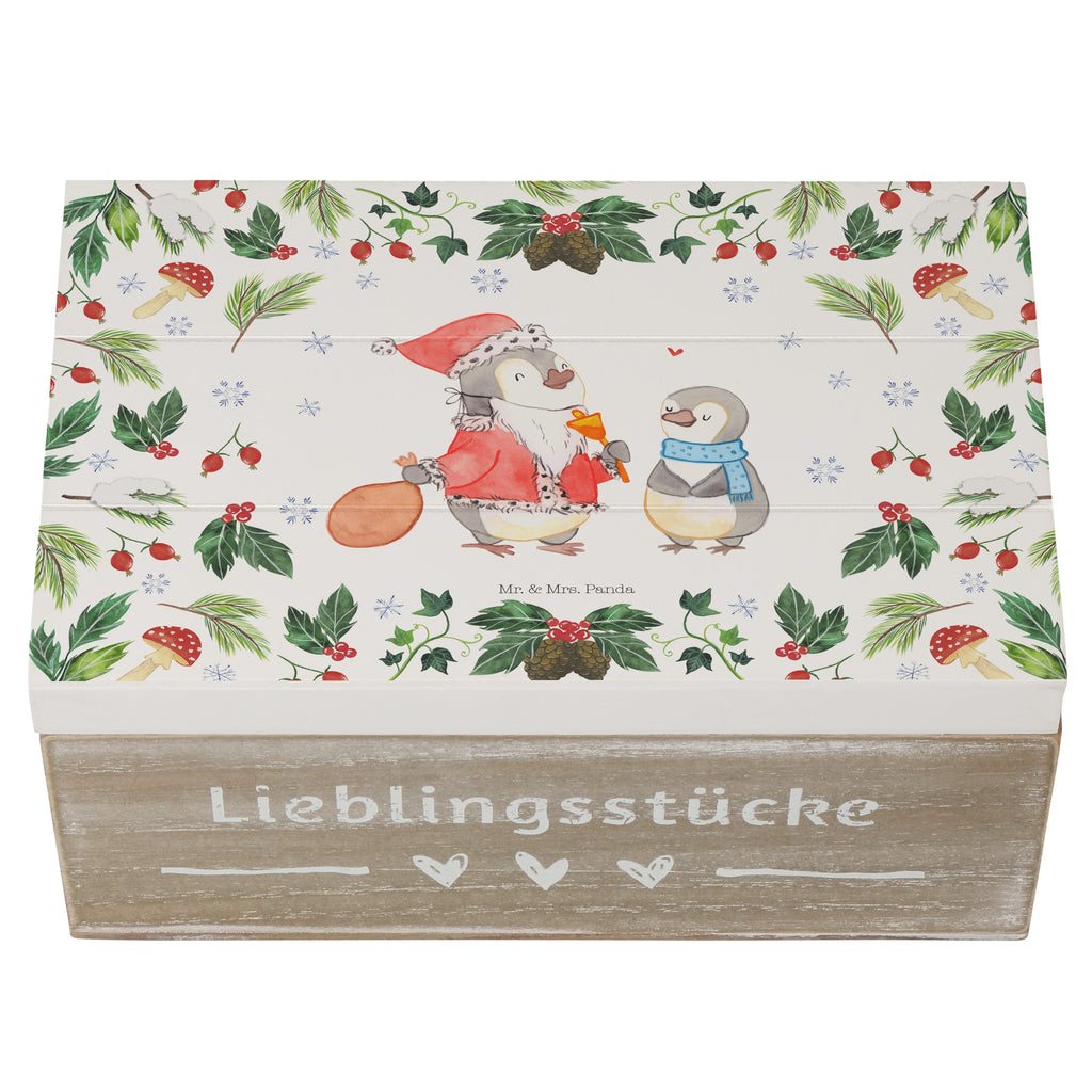 Holzkiste Pinguin Wunschliste Holzkiste, Kiste, Schatzkiste, Truhe, Schatulle, XXL, Erinnerungsbox, Erinnerungskiste, Dekokiste, Aufbewahrungsbox, Winter, Weihnachten, Weihnachtsdeko, Nikolaus, Advent, Heiligabend, Wintermotiv