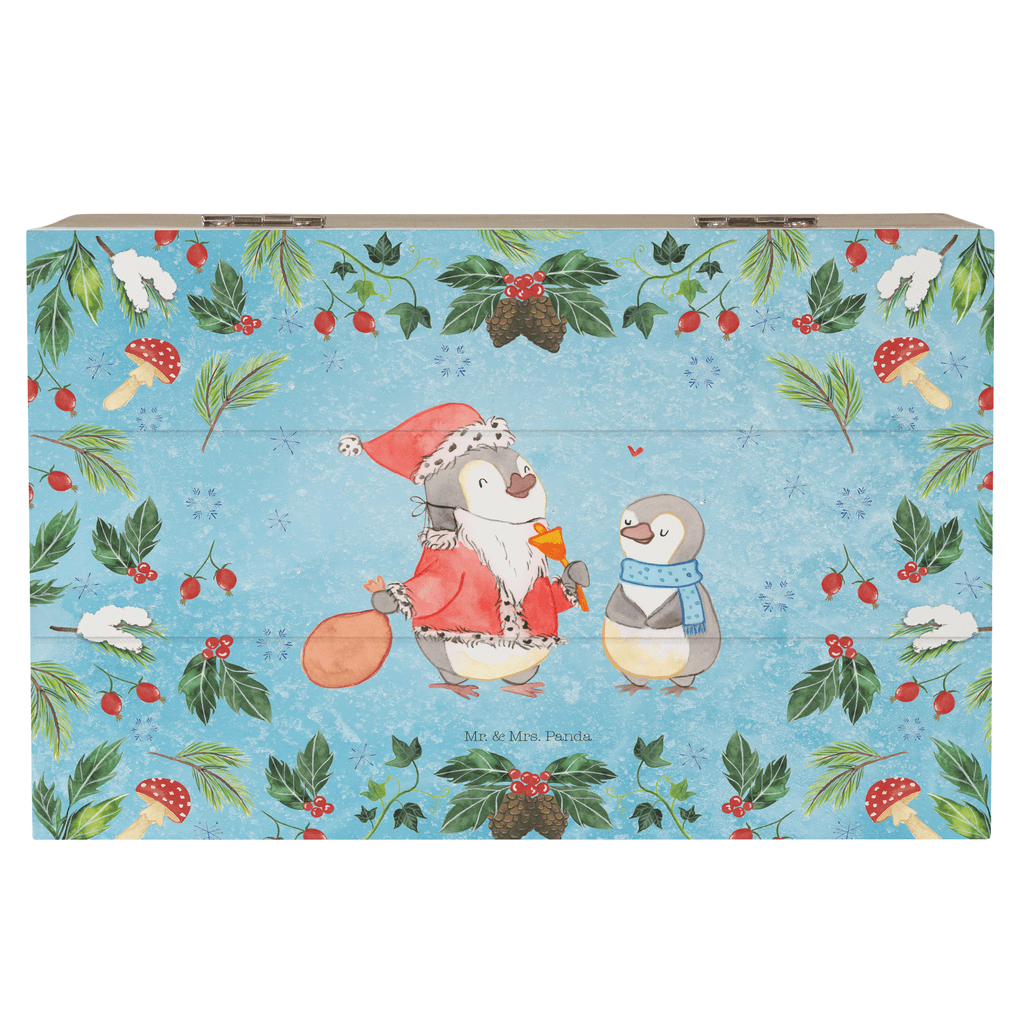 Holzkiste Pinguin Wunschliste Holzkiste, Kiste, Schatzkiste, Truhe, Schatulle, XXL, Erinnerungsbox, Erinnerungskiste, Dekokiste, Aufbewahrungsbox, Winter, Weihnachten, Weihnachtsdeko, Nikolaus, Advent, Heiligabend, Wintermotiv