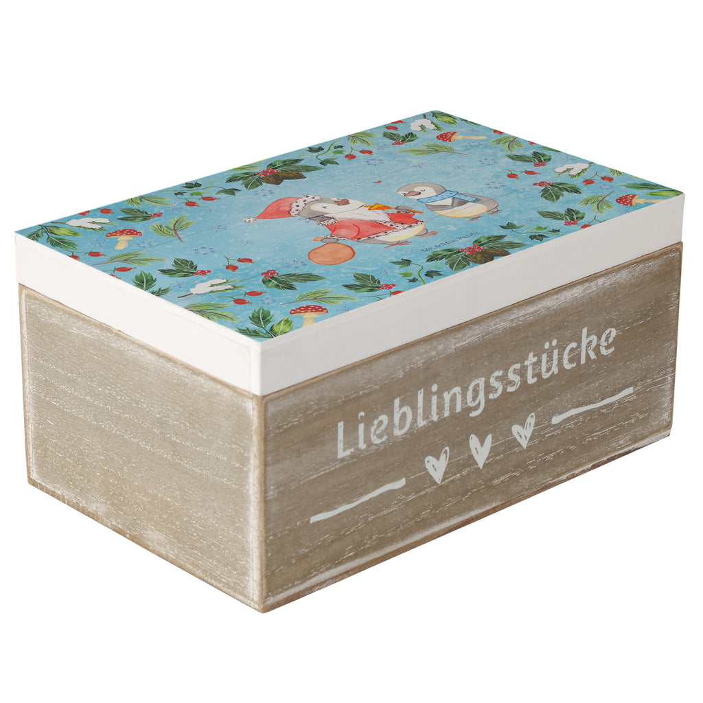 Holzkiste Pinguin Wunschliste Holzkiste, Kiste, Schatzkiste, Truhe, Schatulle, XXL, Erinnerungsbox, Erinnerungskiste, Dekokiste, Aufbewahrungsbox, Winter, Weihnachten, Weihnachtsdeko, Nikolaus, Advent, Heiligabend, Wintermotiv