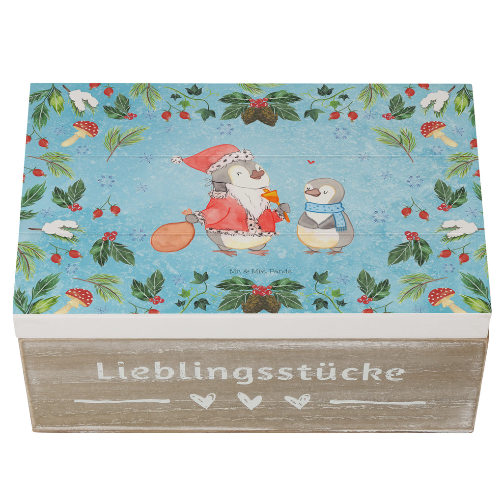 Holzkiste Pinguin Wunschliste Holzkiste, Kiste, Schatzkiste, Truhe, Schatulle, XXL, Erinnerungsbox, Erinnerungskiste, Dekokiste, Aufbewahrungsbox, Winter, Weihnachten, Weihnachtsdeko, Nikolaus, Advent, Heiligabend, Wintermotiv