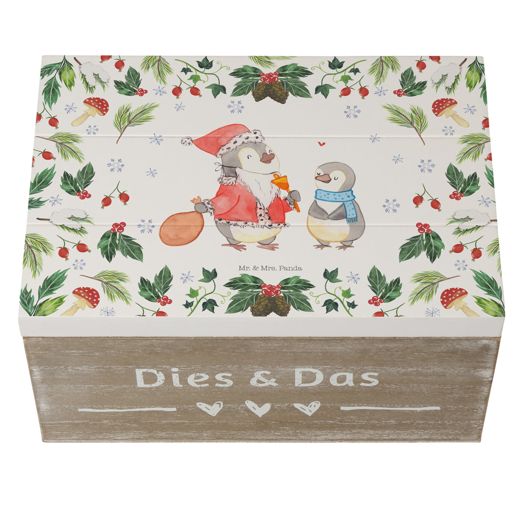 Holzkiste Pinguin Wunschliste Holzkiste, Kiste, Schatzkiste, Truhe, Schatulle, XXL, Erinnerungsbox, Erinnerungskiste, Dekokiste, Aufbewahrungsbox, Winter, Weihnachten, Weihnachtsdeko, Nikolaus, Advent, Heiligabend, Wintermotiv