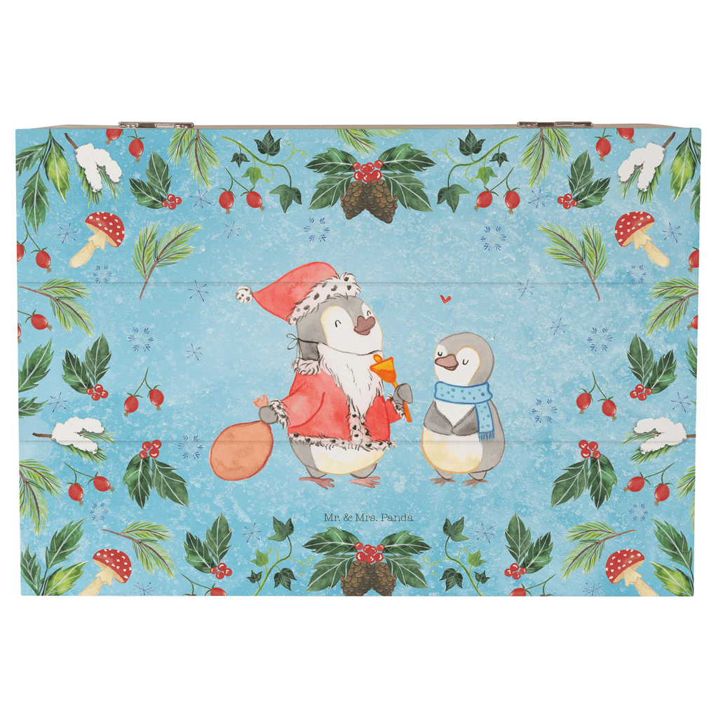 Holzkiste Pinguin Wunschliste Holzkiste, Kiste, Schatzkiste, Truhe, Schatulle, XXL, Erinnerungsbox, Erinnerungskiste, Dekokiste, Aufbewahrungsbox, Winter, Weihnachten, Weihnachtsdeko, Nikolaus, Advent, Heiligabend, Wintermotiv