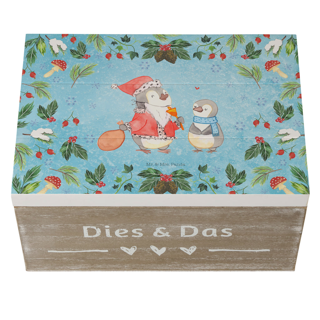 Holzkiste Pinguin Wunschliste Holzkiste, Kiste, Schatzkiste, Truhe, Schatulle, XXL, Erinnerungsbox, Erinnerungskiste, Dekokiste, Aufbewahrungsbox, Winter, Weihnachten, Weihnachtsdeko, Nikolaus, Advent, Heiligabend, Wintermotiv