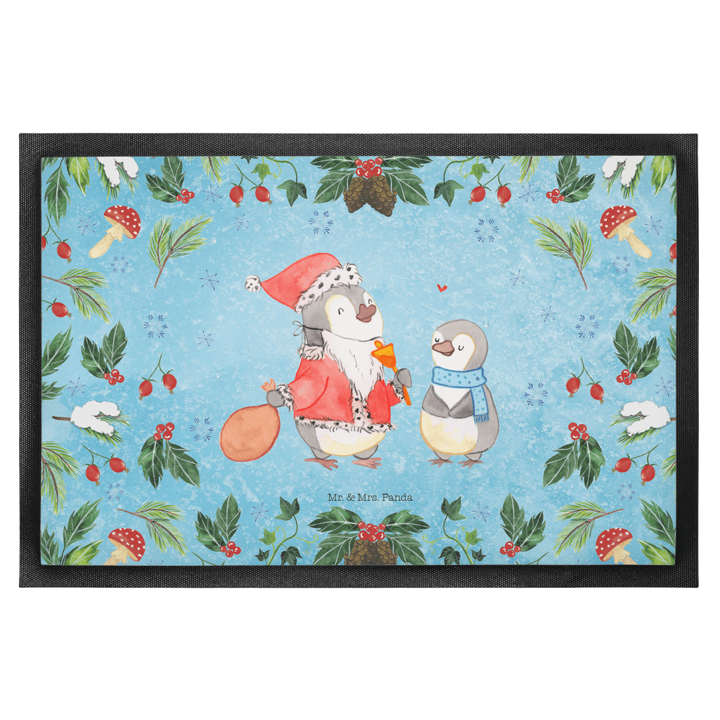 Fußmatte Pinguin Wunschliste  Türvorleger, Schmutzmatte, Fußabtreter, Matte, Schmutzfänger, Fußabstreifer, Schmutzfangmatte, Türmatte, Motivfußmatte,  Haustürmatte, Vorleger  Winter, Weihnachten, Weihnachtsdeko, Nikolaus, Advent, Heiligabend, Wintermotiv
