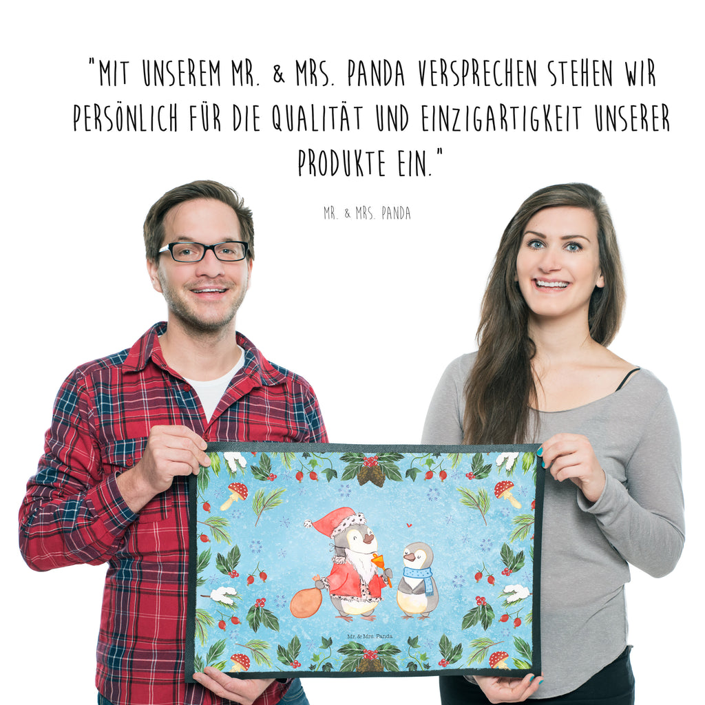 Fußmatte Pinguin Wunschliste  Türvorleger, Schmutzmatte, Fußabtreter, Matte, Schmutzfänger, Fußabstreifer, Schmutzfangmatte, Türmatte, Motivfußmatte,  Haustürmatte, Vorleger  Winter, Weihnachten, Weihnachtsdeko, Nikolaus, Advent, Heiligabend, Wintermotiv