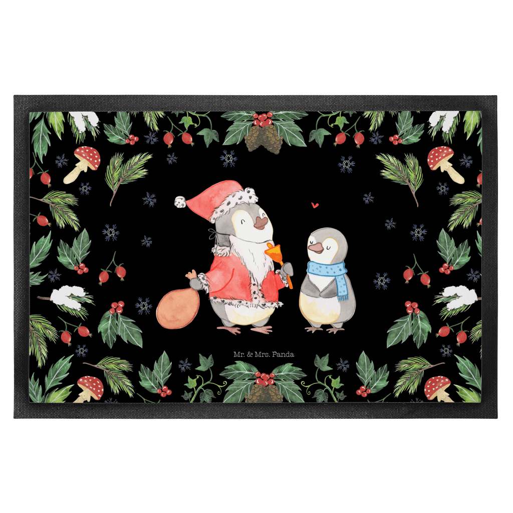 Fußmatte Pinguin Wunschliste  Türvorleger, Schmutzmatte, Fußabtreter, Matte, Schmutzfänger, Fußabstreifer, Schmutzfangmatte, Türmatte, Motivfußmatte,  Haustürmatte, Vorleger  Winter, Weihnachten, Weihnachtsdeko, Nikolaus, Advent, Heiligabend, Wintermotiv