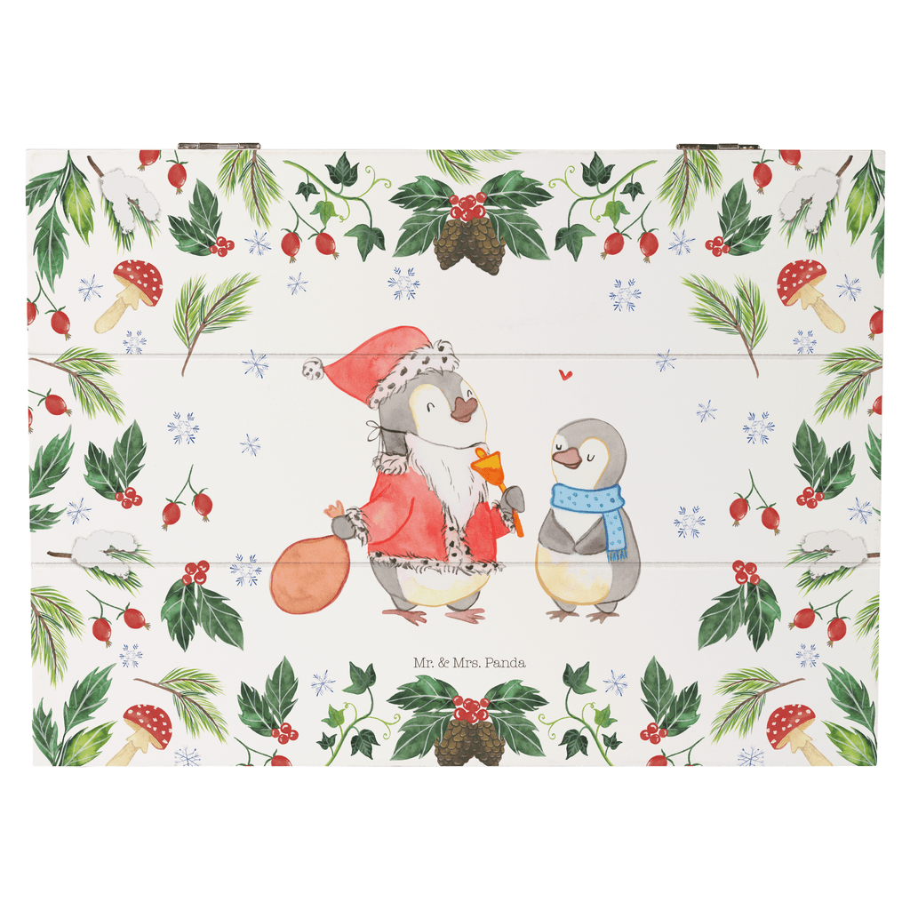 Holzkiste Pinguin Wunschliste Holzkiste, Kiste, Schatzkiste, Truhe, Schatulle, XXL, Erinnerungsbox, Erinnerungskiste, Dekokiste, Aufbewahrungsbox, Winter, Weihnachten, Weihnachtsdeko, Nikolaus, Advent, Heiligabend, Wintermotiv