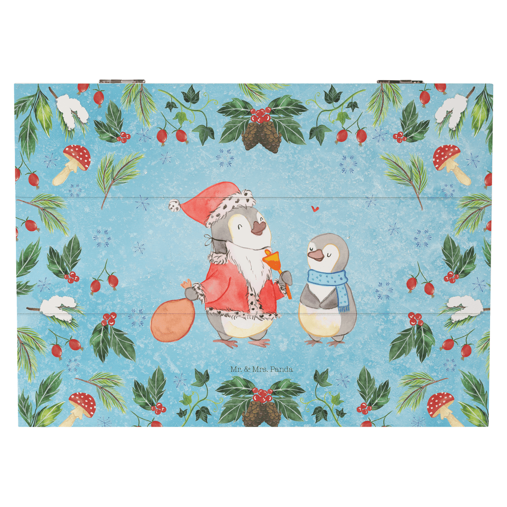 Holzkiste Pinguin Wunschliste Holzkiste, Kiste, Schatzkiste, Truhe, Schatulle, XXL, Erinnerungsbox, Erinnerungskiste, Dekokiste, Aufbewahrungsbox, Winter, Weihnachten, Weihnachtsdeko, Nikolaus, Advent, Heiligabend, Wintermotiv