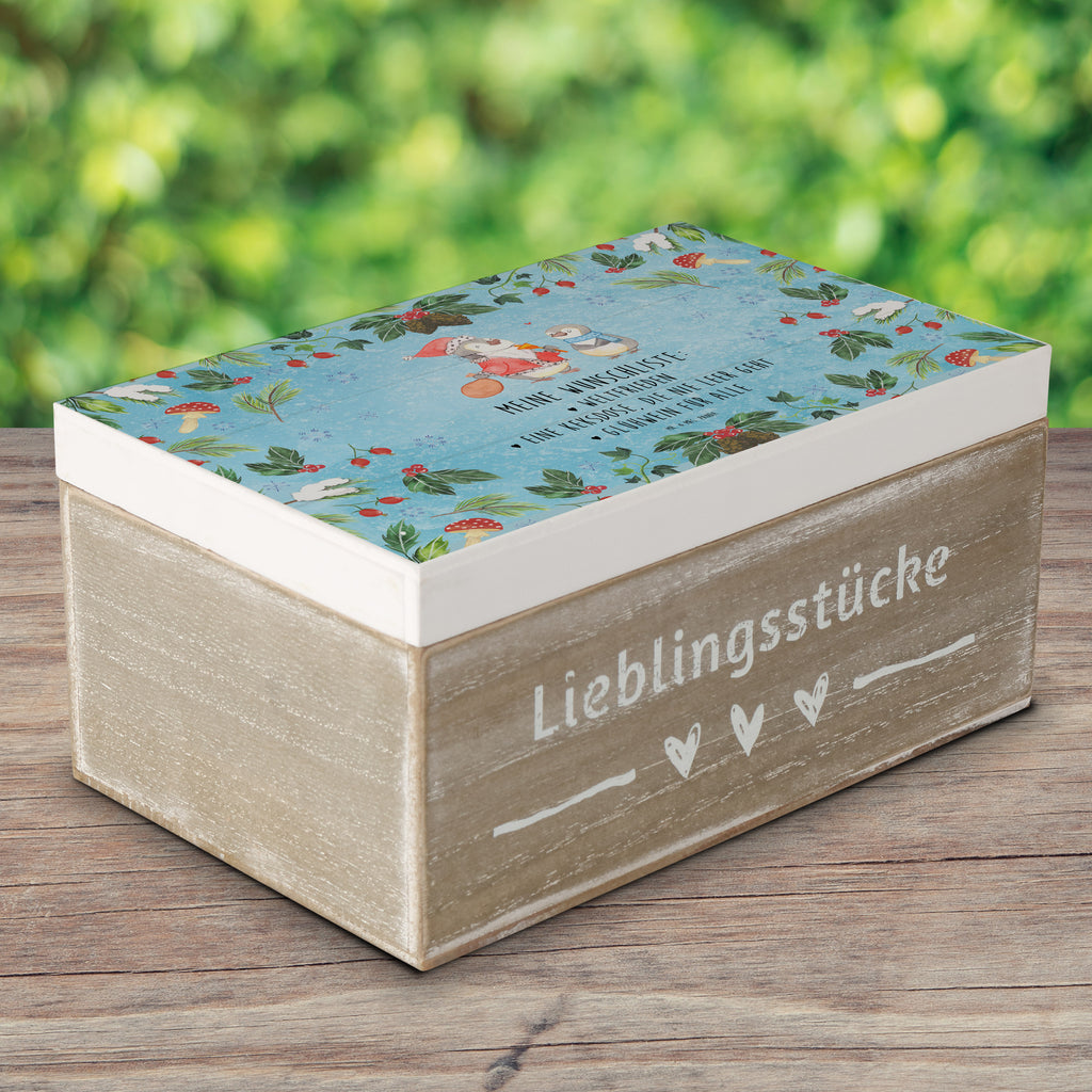 Holzkiste Pinguin Wunschliste Holzkiste, Kiste, Schatzkiste, Truhe, Schatulle, XXL, Erinnerungsbox, Erinnerungskiste, Dekokiste, Aufbewahrungsbox, Winter, Weihnachten, Weihnachtsdeko, Nikolaus, Advent, Heiligabend, Wintermotiv