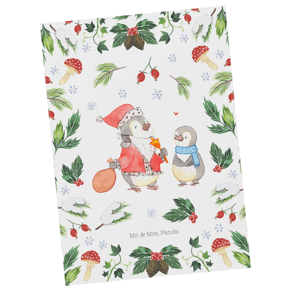 Postkarte Pinguin Wunschliste Geschenkkarte, Grußkarte, Karte, Einladung, Ansichtskarte, Geburtstagskarte, Einladungskarte, Winter, Weihnachten, Weihnachtsdeko, Nikolaus, Advent, Heiligabend, Wintermotiv