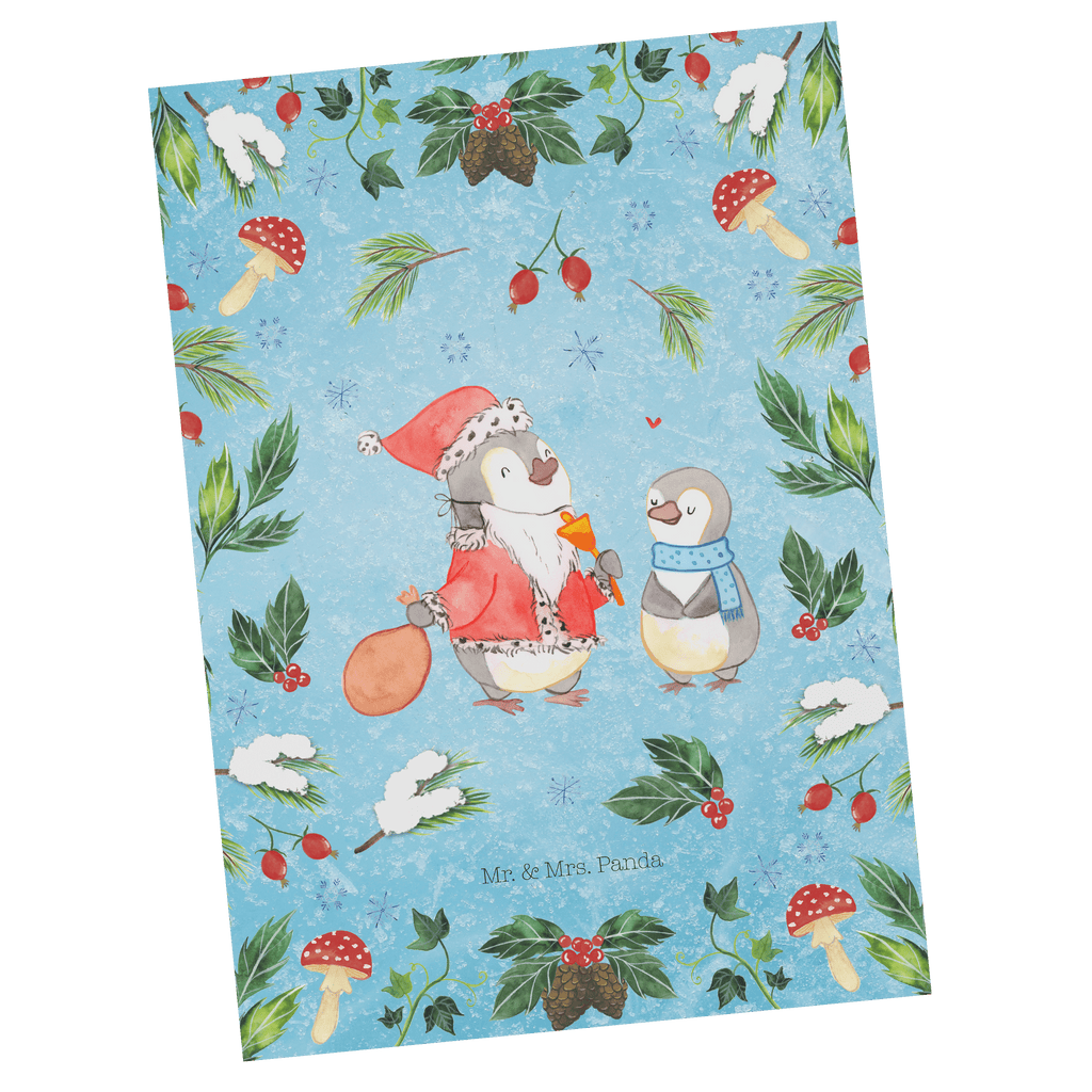 Postkarte Pinguin Wunschliste Geschenkkarte, Grußkarte, Karte, Einladung, Ansichtskarte, Geburtstagskarte, Einladungskarte, Winter, Weihnachten, Weihnachtsdeko, Nikolaus, Advent, Heiligabend, Wintermotiv