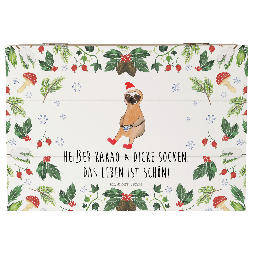 Holzkiste Faultier Kakao Holzkiste, Kiste, Schatzkiste, Truhe, Schatulle, XXL, Erinnerungsbox, Erinnerungskiste, Dekokiste, Aufbewahrungsbox, Winter, Weihnachten, Weihnachtsdeko, Nikolaus, Advent, Heiligabend, Wintermotiv