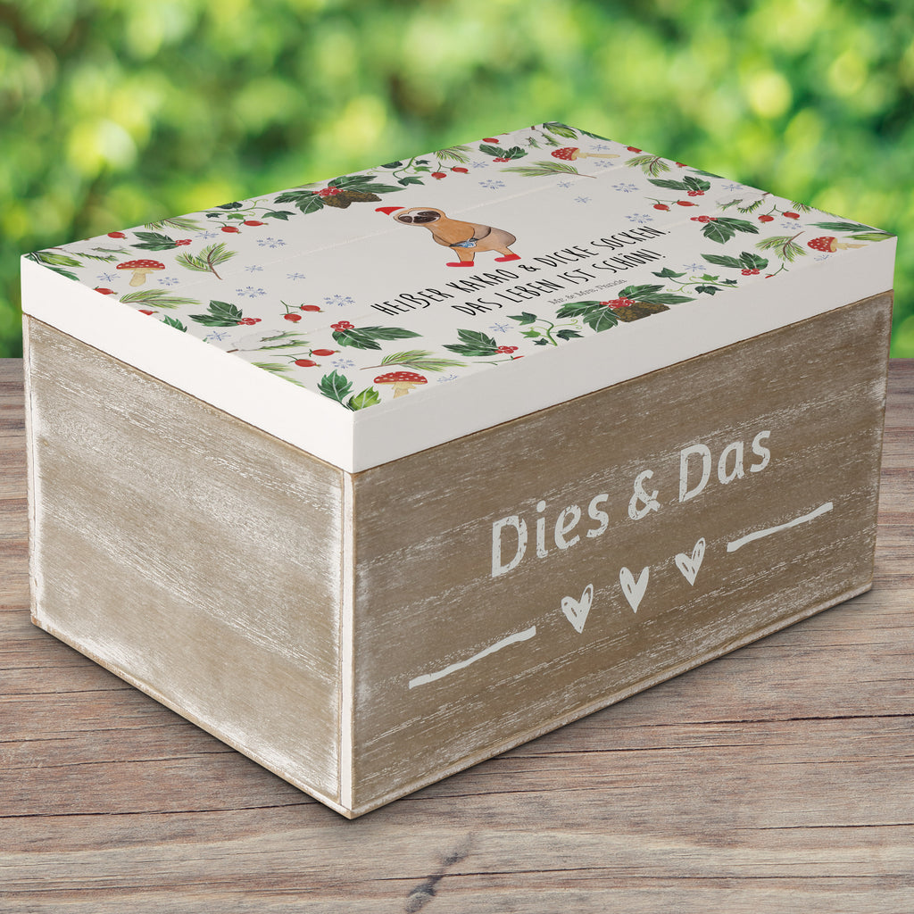 Holzkiste Faultier Kakao Holzkiste, Kiste, Schatzkiste, Truhe, Schatulle, XXL, Erinnerungsbox, Erinnerungskiste, Dekokiste, Aufbewahrungsbox, Winter, Weihnachten, Weihnachtsdeko, Nikolaus, Advent, Heiligabend, Wintermotiv