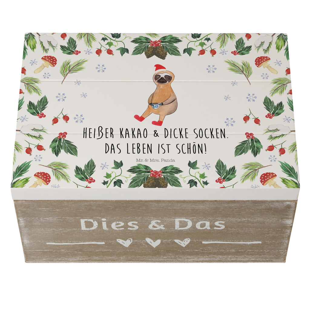 Holzkiste Faultier Kakao Holzkiste, Kiste, Schatzkiste, Truhe, Schatulle, XXL, Erinnerungsbox, Erinnerungskiste, Dekokiste, Aufbewahrungsbox, Winter, Weihnachten, Weihnachtsdeko, Nikolaus, Advent, Heiligabend, Wintermotiv