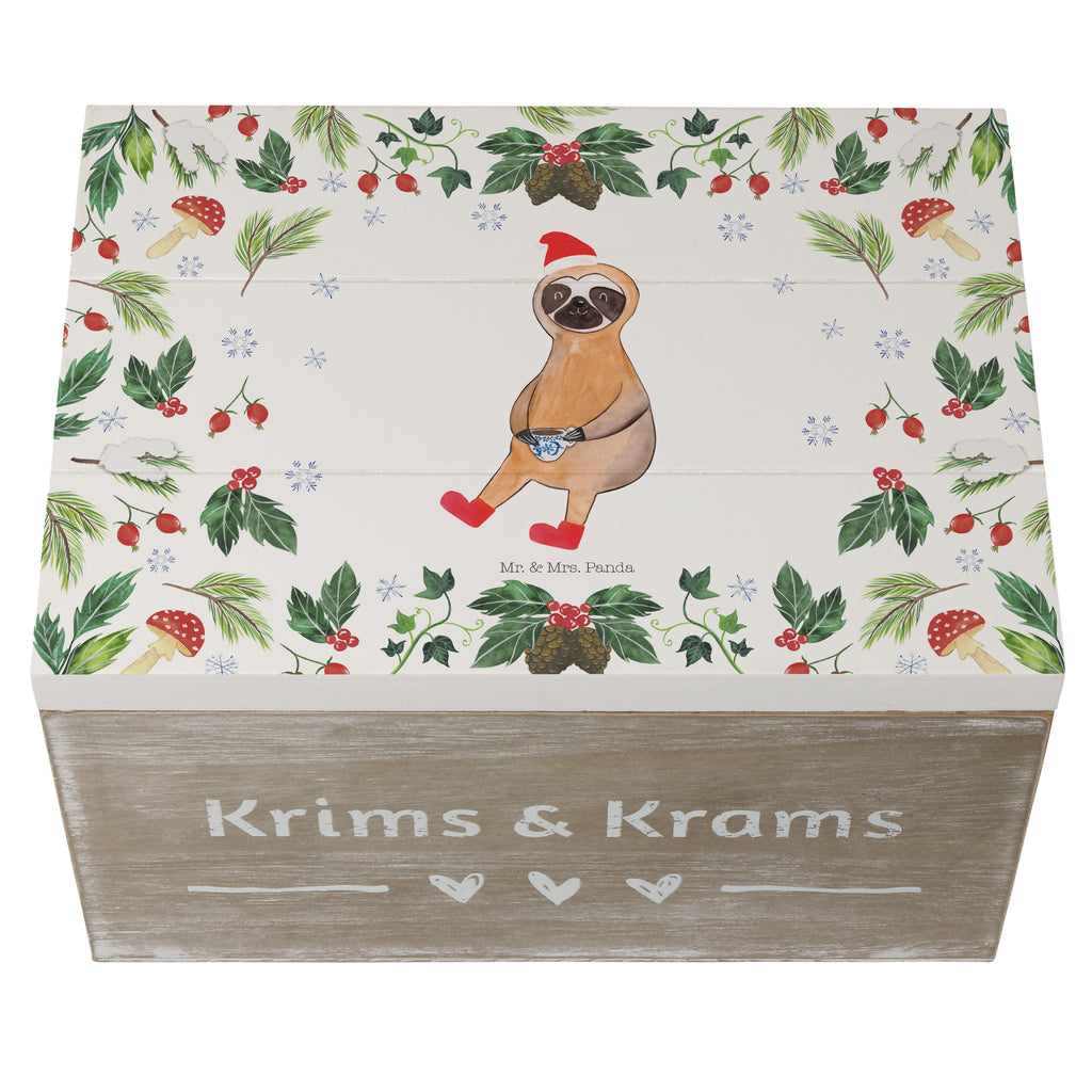 Holzkiste Faultier Kakao Holzkiste, Kiste, Schatzkiste, Truhe, Schatulle, XXL, Erinnerungsbox, Erinnerungskiste, Dekokiste, Aufbewahrungsbox, Winter, Weihnachten, Weihnachtsdeko, Nikolaus, Advent, Heiligabend, Wintermotiv