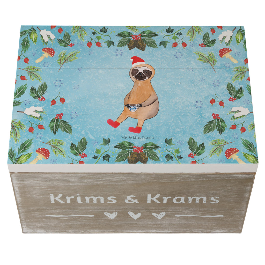 Holzkiste Faultier Kakao Holzkiste, Kiste, Schatzkiste, Truhe, Schatulle, XXL, Erinnerungsbox, Erinnerungskiste, Dekokiste, Aufbewahrungsbox, Winter, Weihnachten, Weihnachtsdeko, Nikolaus, Advent, Heiligabend, Wintermotiv