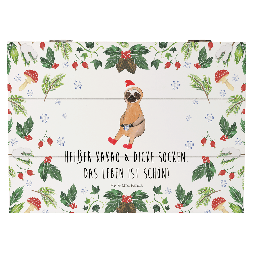 Holzkiste Faultier Kakao Holzkiste, Kiste, Schatzkiste, Truhe, Schatulle, XXL, Erinnerungsbox, Erinnerungskiste, Dekokiste, Aufbewahrungsbox, Winter, Weihnachten, Weihnachtsdeko, Nikolaus, Advent, Heiligabend, Wintermotiv