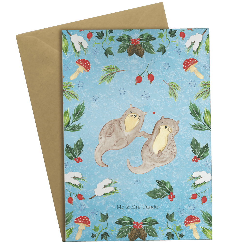Grußkarte Otter Glühweinstand Klappkarte, Einladungskarte, Glückwunschkarte, Hochzeitskarte, Geburtstagskarte, Karte, Winter, Weihnachten, Weihnachtsdeko, Nikolaus, Advent, Heiligabend, Wintermotiv
