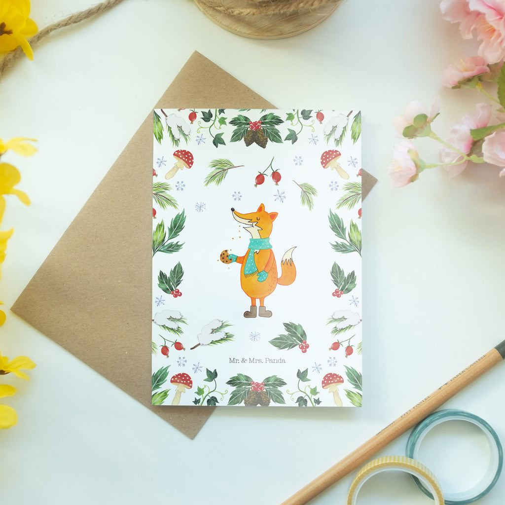 Grußkarte Fuchs Keksdose Klappkarte, Einladungskarte, Glückwunschkarte, Hochzeitskarte, Geburtstagskarte, Karte, Winter, Weihnachten, Weihnachtsdeko, Nikolaus, Advent, Heiligabend, Wintermotiv
