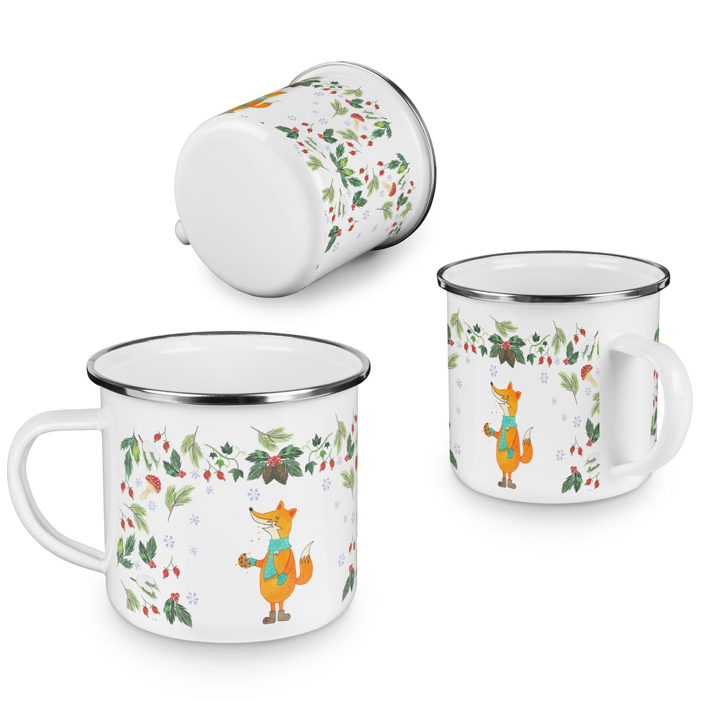 Camping Emaille Tasse Fuchs Keksdose Campingtasse, Trinkbecher, Metalltasse, Outdoor Tasse, Emaille Trinkbecher, Blechtasse Outdoor, Emaille Campingbecher, Edelstahl Trinkbecher, Metalltasse für Camping, Kaffee Blechtasse, Camping Tasse Metall, Winter, Weihnachten, Weihnachtsdeko, Nikolaus, Advent, Heiligabend, Wintermotiv