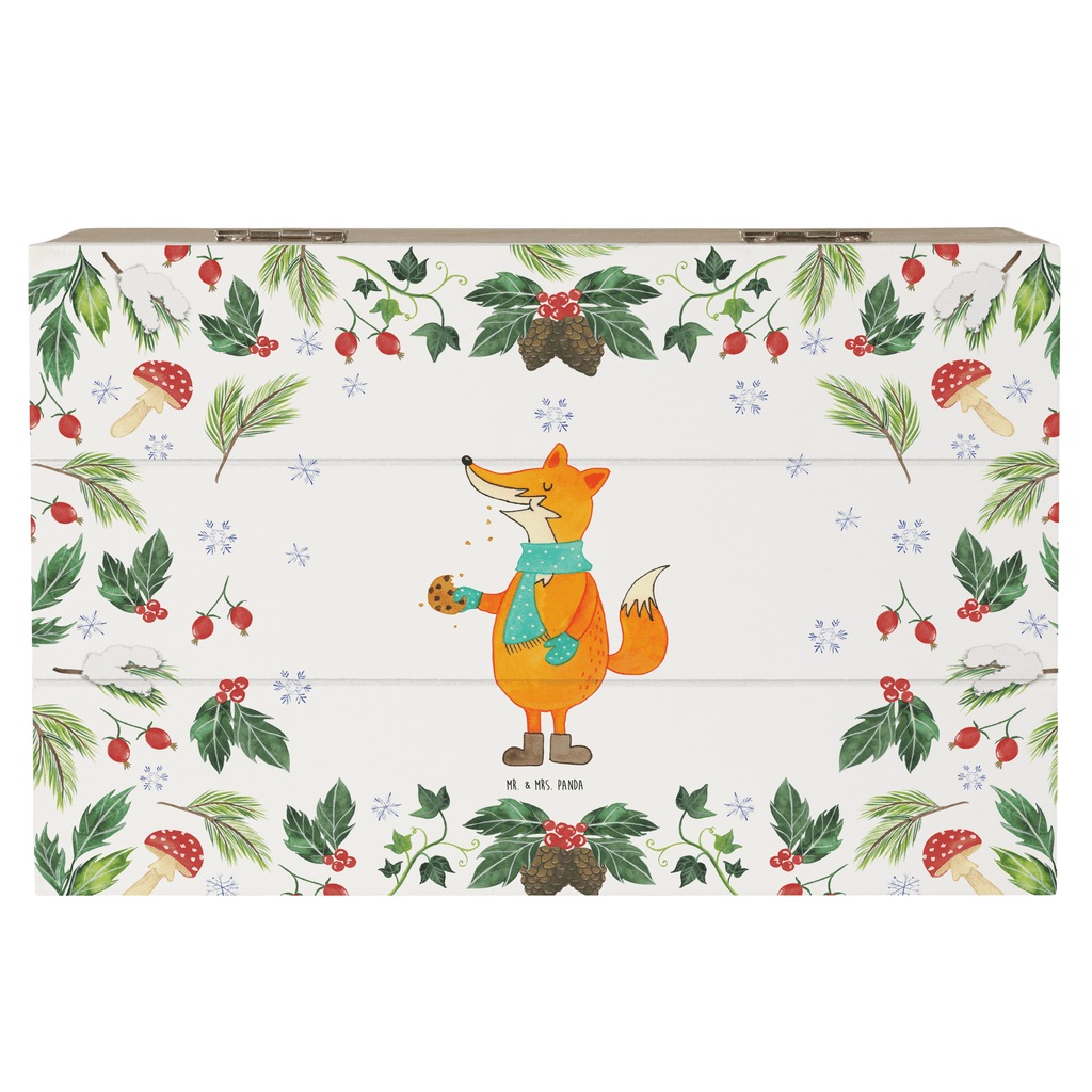 Holzkiste Fuchs Keksdose Holzkiste, Kiste, Schatzkiste, Truhe, Schatulle, XXL, Erinnerungsbox, Erinnerungskiste, Dekokiste, Aufbewahrungsbox, Winter, Weihnachten, Weihnachtsdeko, Nikolaus, Advent, Heiligabend, Wintermotiv
