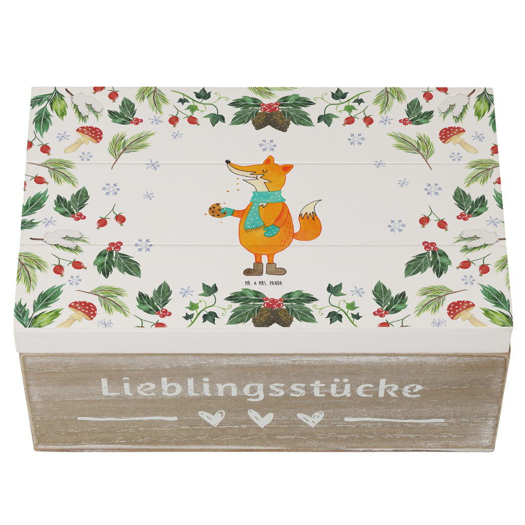 Holzkiste Fuchs Keksdose Holzkiste, Kiste, Schatzkiste, Truhe, Schatulle, XXL, Erinnerungsbox, Erinnerungskiste, Dekokiste, Aufbewahrungsbox, Winter, Weihnachten, Weihnachtsdeko, Nikolaus, Advent, Heiligabend, Wintermotiv