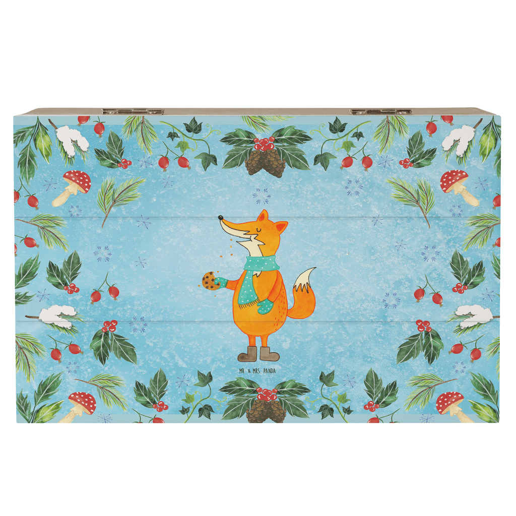 Holzkiste Fuchs Keksdose Holzkiste, Kiste, Schatzkiste, Truhe, Schatulle, XXL, Erinnerungsbox, Erinnerungskiste, Dekokiste, Aufbewahrungsbox, Winter, Weihnachten, Weihnachtsdeko, Nikolaus, Advent, Heiligabend, Wintermotiv