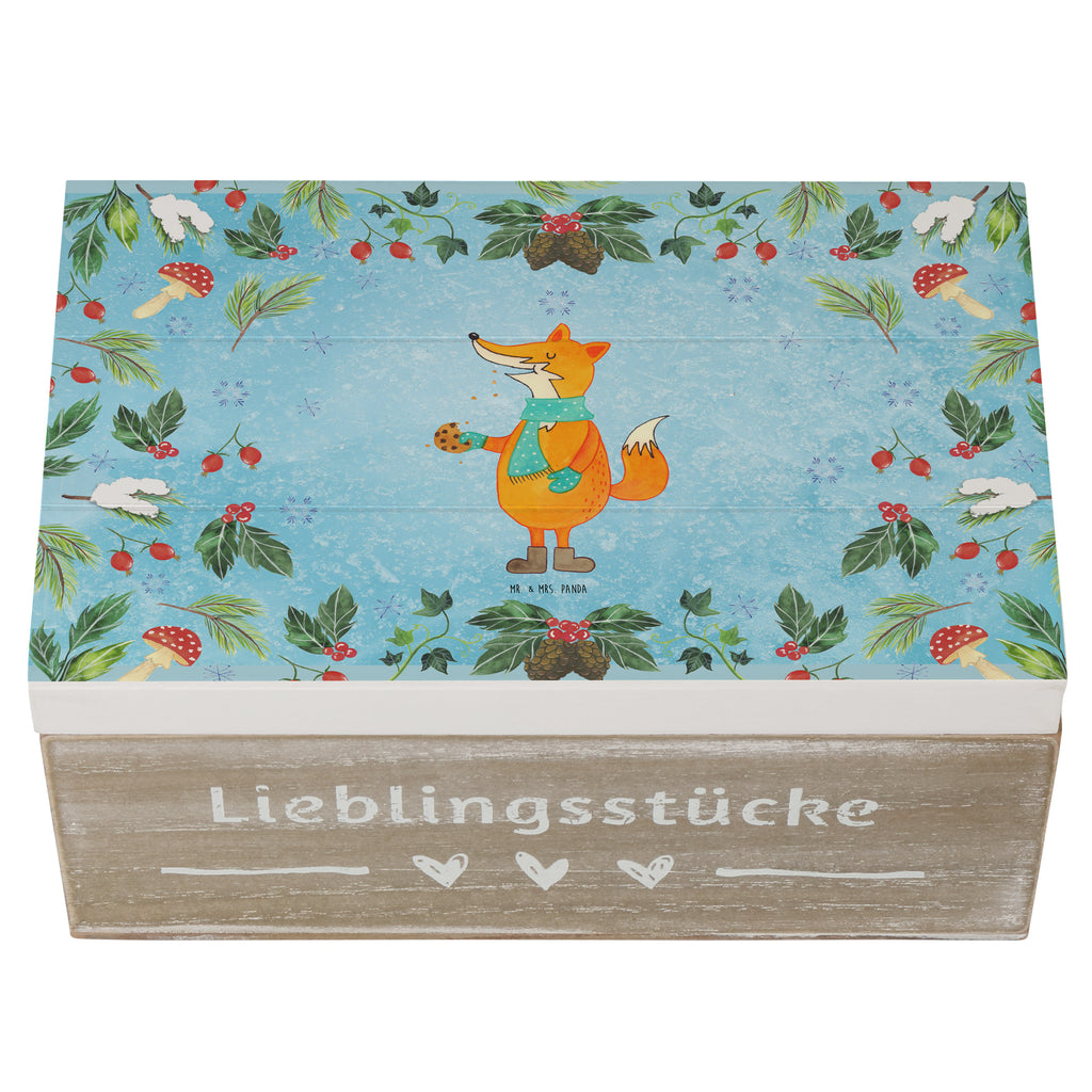 Holzkiste Fuchs Keksdose Holzkiste, Kiste, Schatzkiste, Truhe, Schatulle, XXL, Erinnerungsbox, Erinnerungskiste, Dekokiste, Aufbewahrungsbox, Winter, Weihnachten, Weihnachtsdeko, Nikolaus, Advent, Heiligabend, Wintermotiv