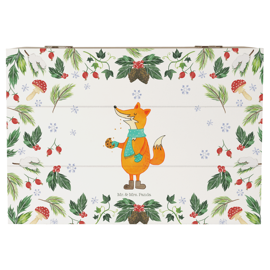 Holzkiste Fuchs Keksdose Holzkiste, Kiste, Schatzkiste, Truhe, Schatulle, XXL, Erinnerungsbox, Erinnerungskiste, Dekokiste, Aufbewahrungsbox, Winter, Weihnachten, Weihnachtsdeko, Nikolaus, Advent, Heiligabend, Wintermotiv