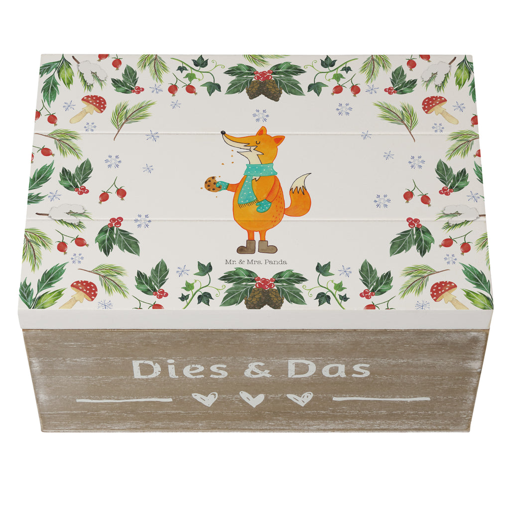 Holzkiste Fuchs Keksdose Holzkiste, Kiste, Schatzkiste, Truhe, Schatulle, XXL, Erinnerungsbox, Erinnerungskiste, Dekokiste, Aufbewahrungsbox, Winter, Weihnachten, Weihnachtsdeko, Nikolaus, Advent, Heiligabend, Wintermotiv