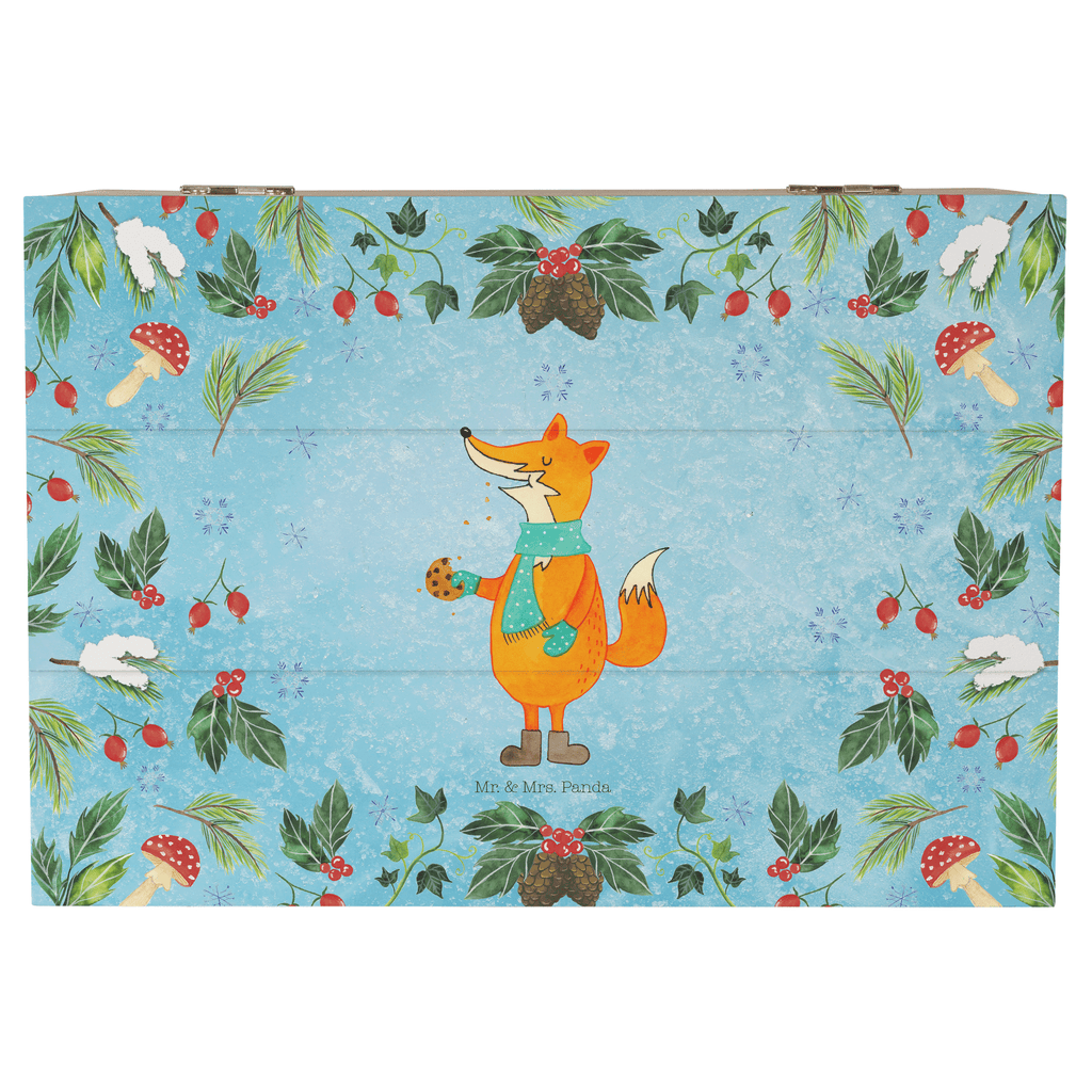 Holzkiste Fuchs Keksdose Holzkiste, Kiste, Schatzkiste, Truhe, Schatulle, XXL, Erinnerungsbox, Erinnerungskiste, Dekokiste, Aufbewahrungsbox, Winter, Weihnachten, Weihnachtsdeko, Nikolaus, Advent, Heiligabend, Wintermotiv