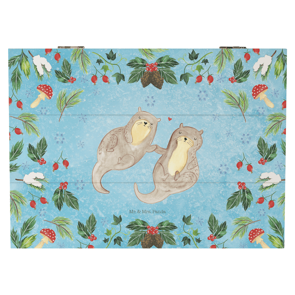 Holzkiste Otter Glühweinstand Holzkiste, Kiste, Schatzkiste, Truhe, Schatulle, XXL, Erinnerungsbox, Erinnerungskiste, Dekokiste, Aufbewahrungsbox, Winter, Weihnachten, Weihnachtsdeko, Nikolaus, Advent, Heiligabend, Wintermotiv
