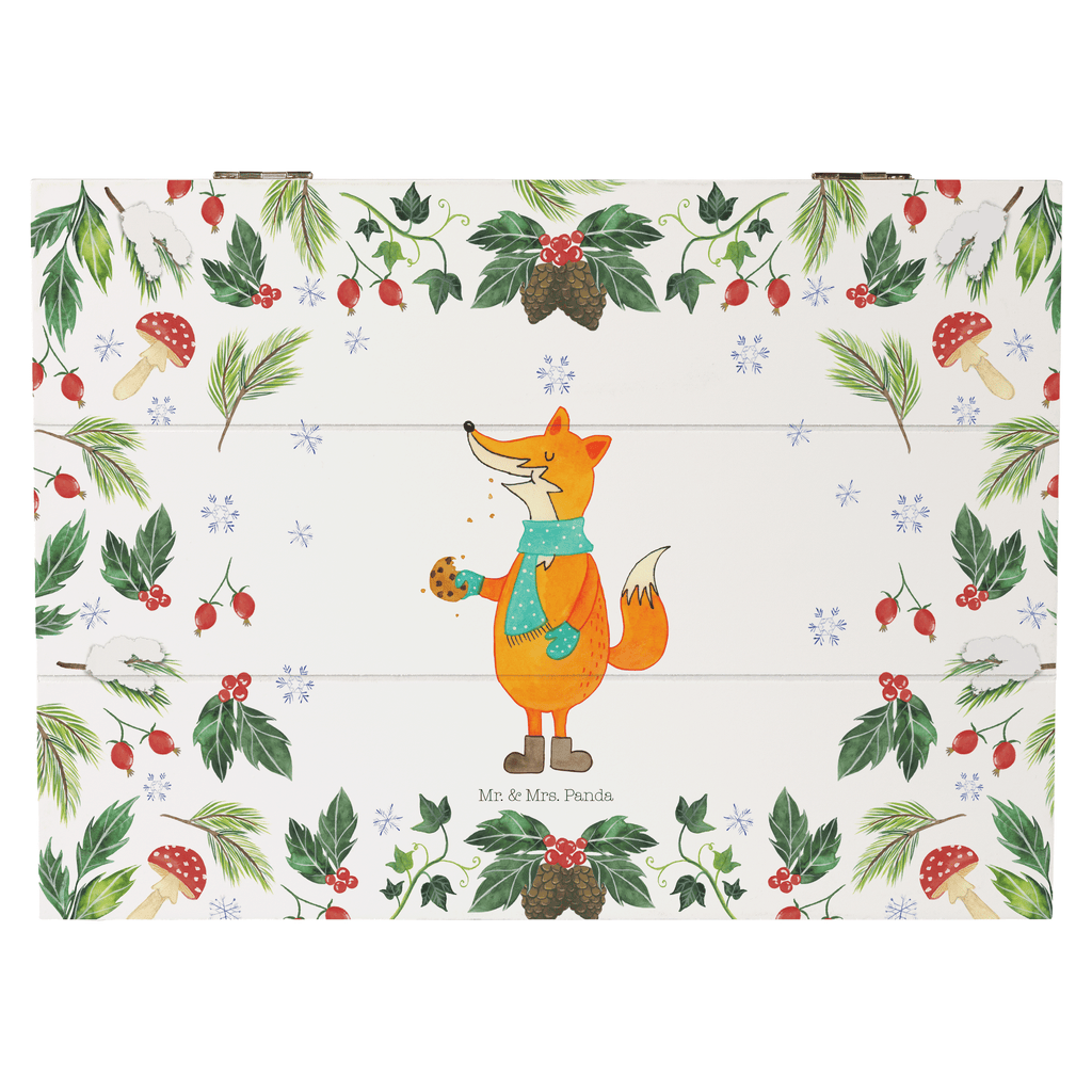 Holzkiste Fuchs Keksdose Holzkiste, Kiste, Schatzkiste, Truhe, Schatulle, XXL, Erinnerungsbox, Erinnerungskiste, Dekokiste, Aufbewahrungsbox, Winter, Weihnachten, Weihnachtsdeko, Nikolaus, Advent, Heiligabend, Wintermotiv