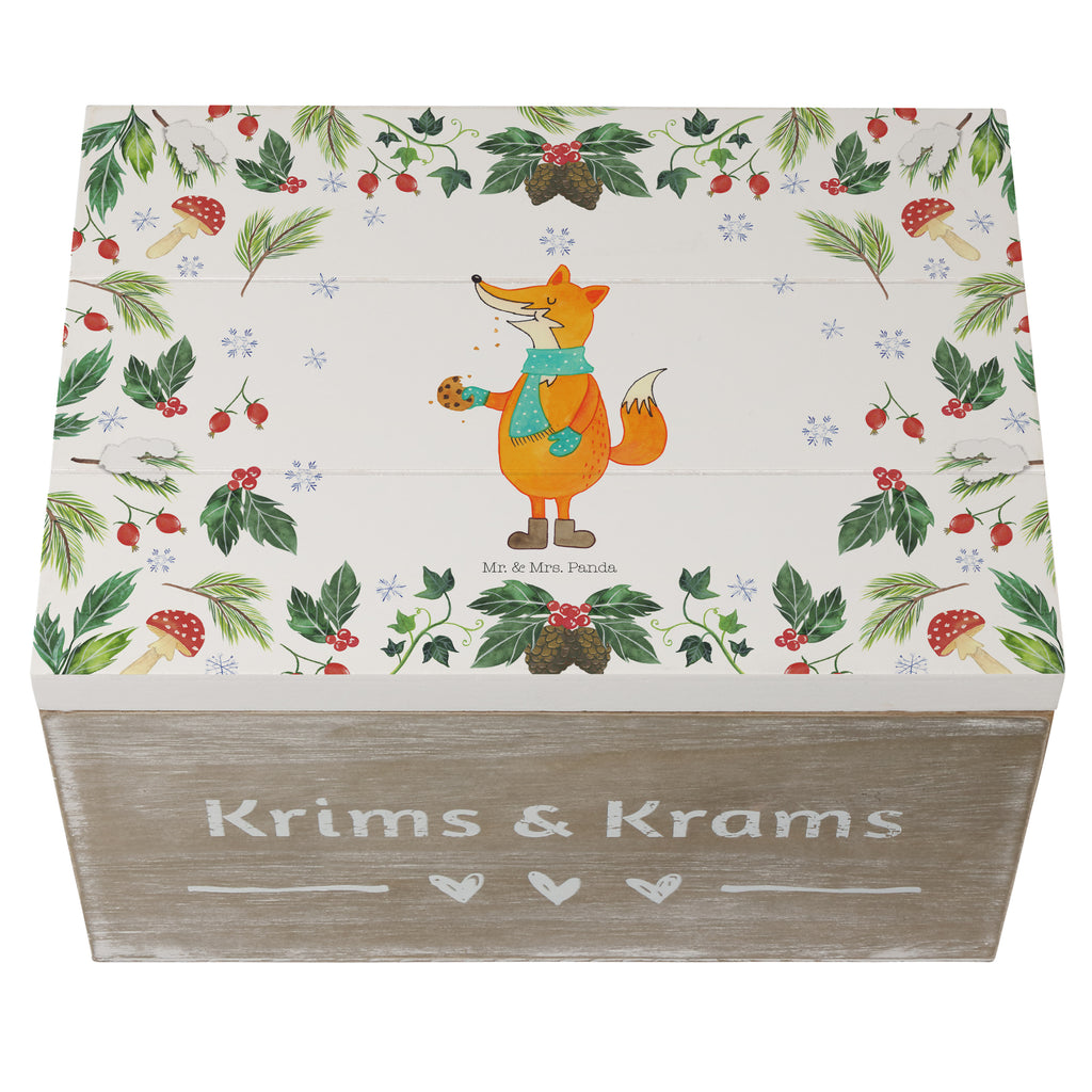 Holzkiste Fuchs Keksdose Holzkiste, Kiste, Schatzkiste, Truhe, Schatulle, XXL, Erinnerungsbox, Erinnerungskiste, Dekokiste, Aufbewahrungsbox, Winter, Weihnachten, Weihnachtsdeko, Nikolaus, Advent, Heiligabend, Wintermotiv