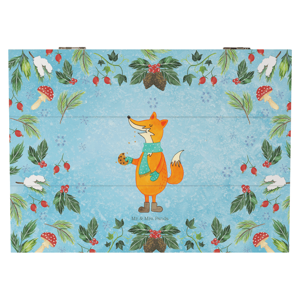 Holzkiste Fuchs Keksdose Holzkiste, Kiste, Schatzkiste, Truhe, Schatulle, XXL, Erinnerungsbox, Erinnerungskiste, Dekokiste, Aufbewahrungsbox, Winter, Weihnachten, Weihnachtsdeko, Nikolaus, Advent, Heiligabend, Wintermotiv