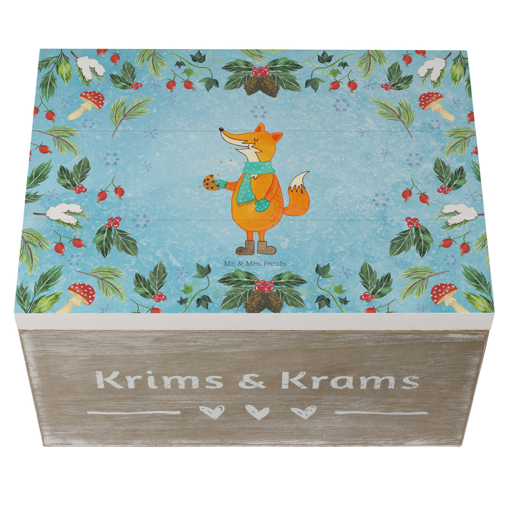 Holzkiste Fuchs Keksdose Holzkiste, Kiste, Schatzkiste, Truhe, Schatulle, XXL, Erinnerungsbox, Erinnerungskiste, Dekokiste, Aufbewahrungsbox, Winter, Weihnachten, Weihnachtsdeko, Nikolaus, Advent, Heiligabend, Wintermotiv