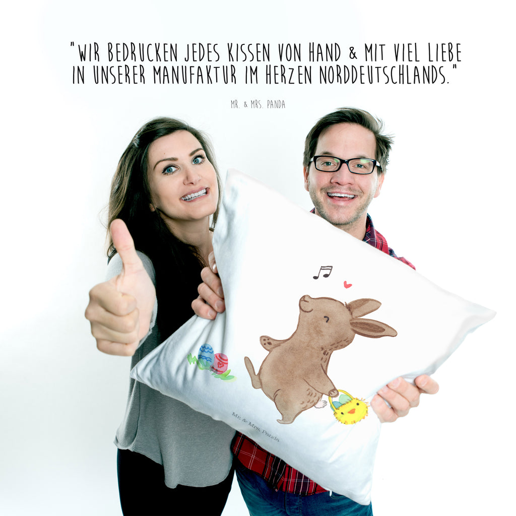 40x40 Kissen Hase Eiersuche Kissenhülle, Kopfkissen, Sofakissen, Dekokissen, Motivkissen, Ostern, Osterhase, Ostergeschenke, Osternest, Osterdeko, Geschenk zu Ostern