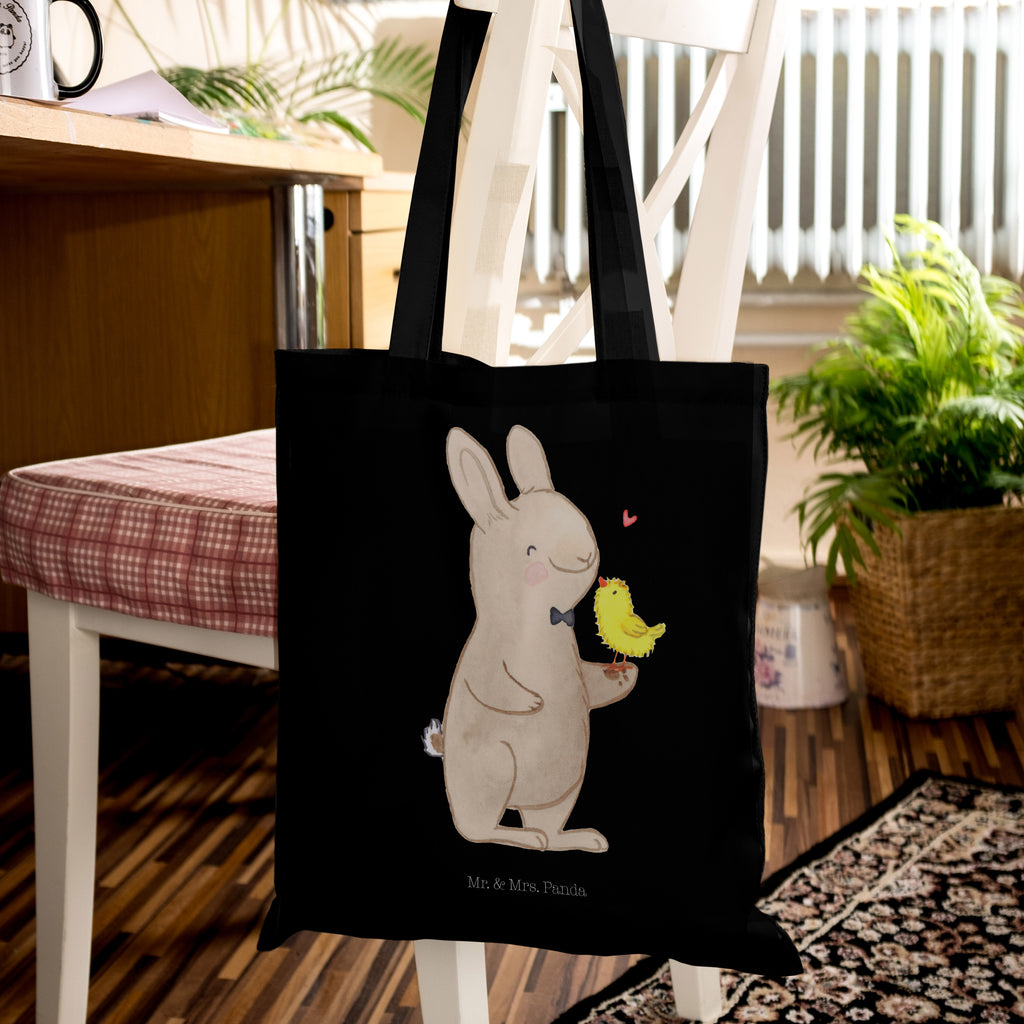 Tragetasche Hase mit Küken Beuteltasche, Beutel, Einkaufstasche, Jutebeutel, Stoffbeutel, Ostern, Osterhase, Ostergeschenke, Osternest, Osterdeko, Geschenk zu Ostern
