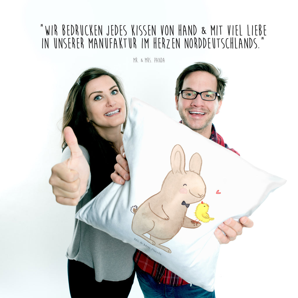 40x40 Kissen Hase mit Küken Kissenhülle, Kopfkissen, Sofakissen, Dekokissen, Motivkissen, Ostern, Osterhase, Ostergeschenke, Osternest, Osterdeko, Geschenk zu Ostern